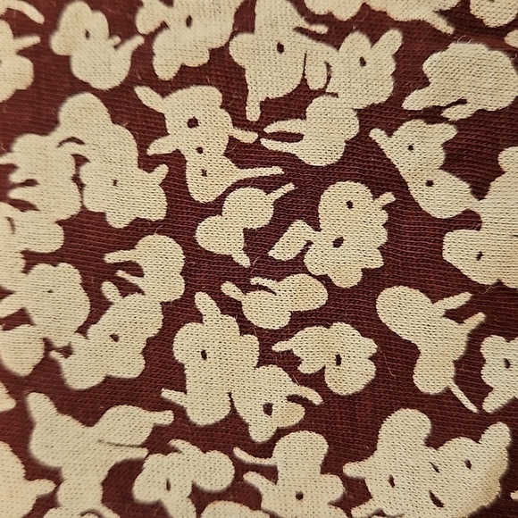 💕THE GREAT💕 The Long Sleeve Sleep Tee + Tap Short ~ Maroon Shadow Floral 0 NWT - Picture 9 of 14